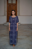 Short sleeve dress in Ancient Blue