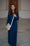 Long sleeve dress in Oceanic Blue